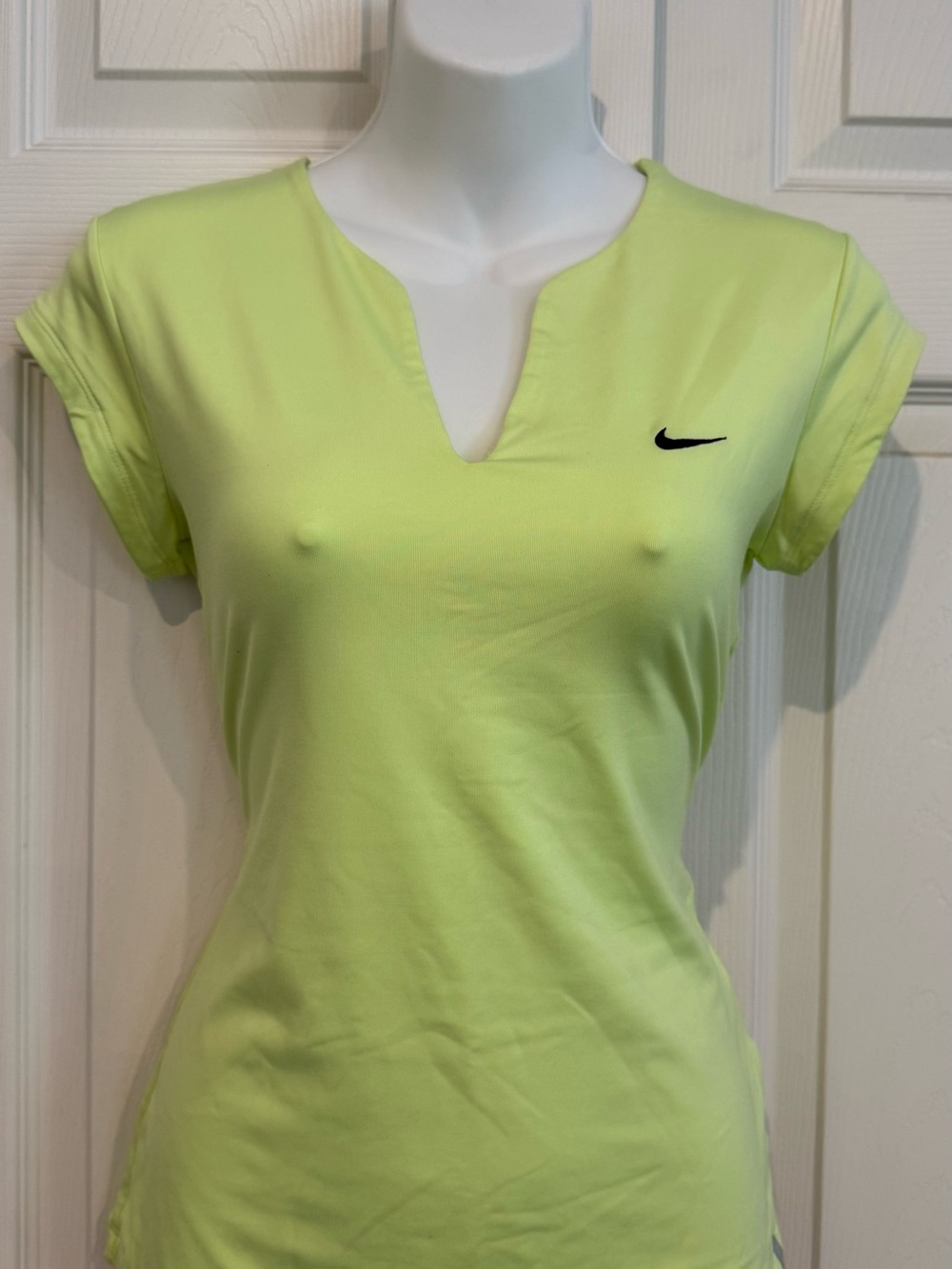 Nike Women’s Lemon Yellow Athletic V-Neck Top